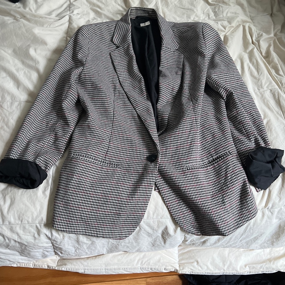 A New Day Houndstooth Blazer Oversized